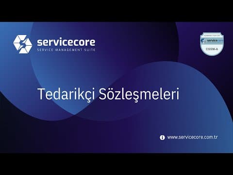 Tedarikçi Sözleşmeleri
