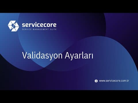 Validasyon Ayarları