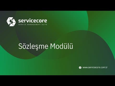 Sözleşme Modülü