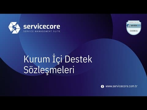 Kurum İçi Destek Sözleşmeleri
